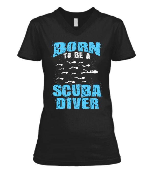 Scuba Diving (16) V-Neck Womens T-Shirt Scuba Diving (16) V-Neck Womens T-Shirt