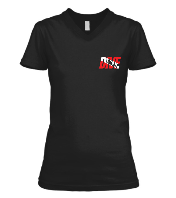 Scuba Diving (3) V-Neck Womens T-Shirt Scuba Diving (3) V-Neck Womens T-Shirt