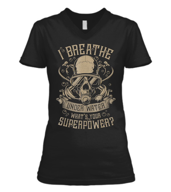 Scuba Diving (13) V-Neck Womens T-Shirt Scuba Diving (13) V-Neck Womens T-Shirt