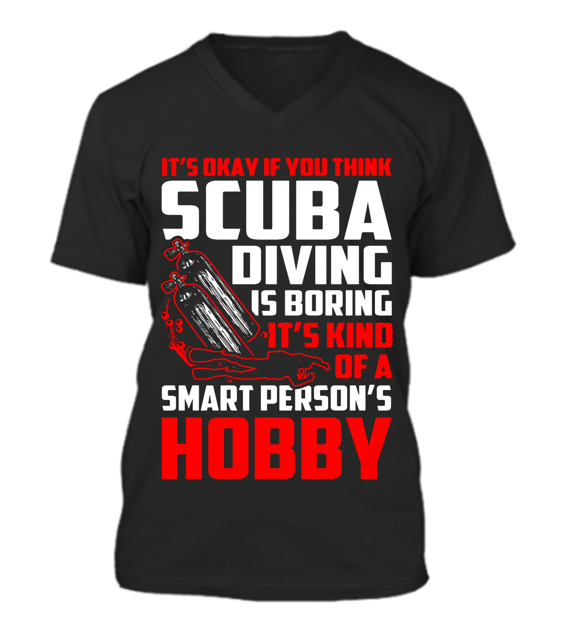 Scuba Diving (8) V-Neck Unisex T-Shirt 