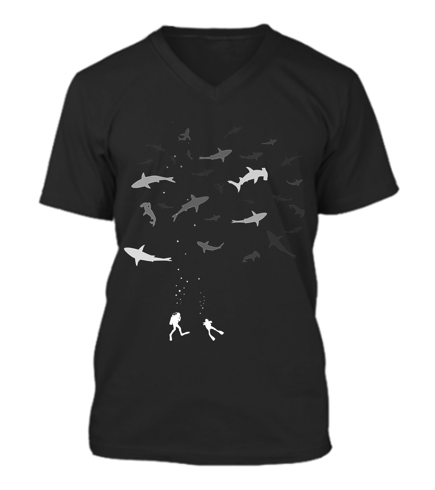 Scuba Diving (12) V-Neck Unisex T-Shirt 