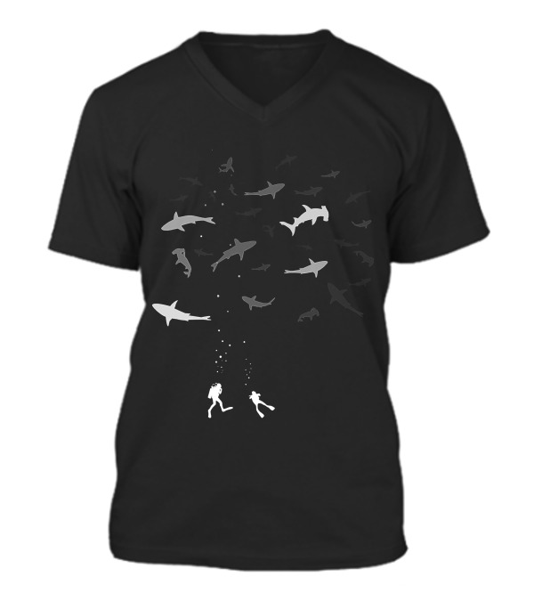 Scuba Diving (12) V-Neck Unisex T-Shirt Scuba Diving (12) V-Neck Unisex T-Shirt