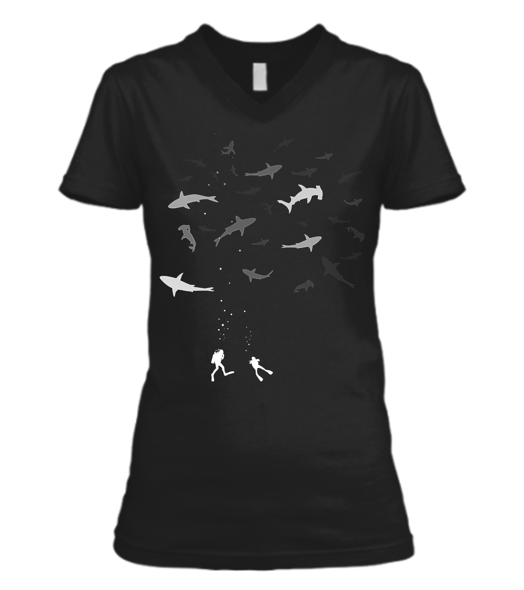 Scuba Diving (12) V-Neck Womens T-Shirt 