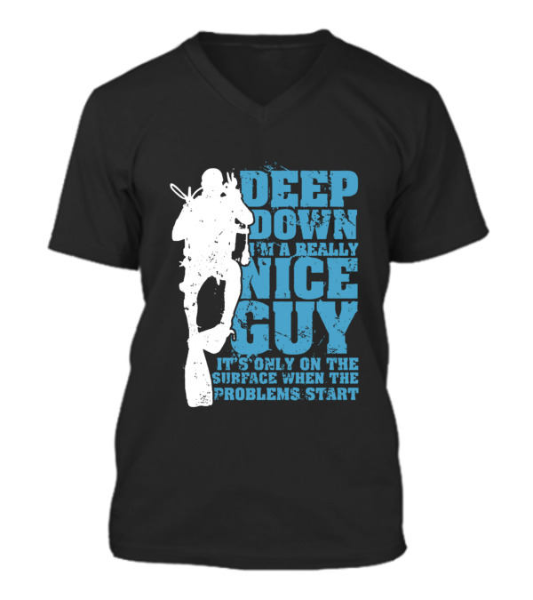 Scuba Diving (2) V-Neck Unisex T-Shirt Scuba Diving (2) V-Neck Unisex T-Shirt