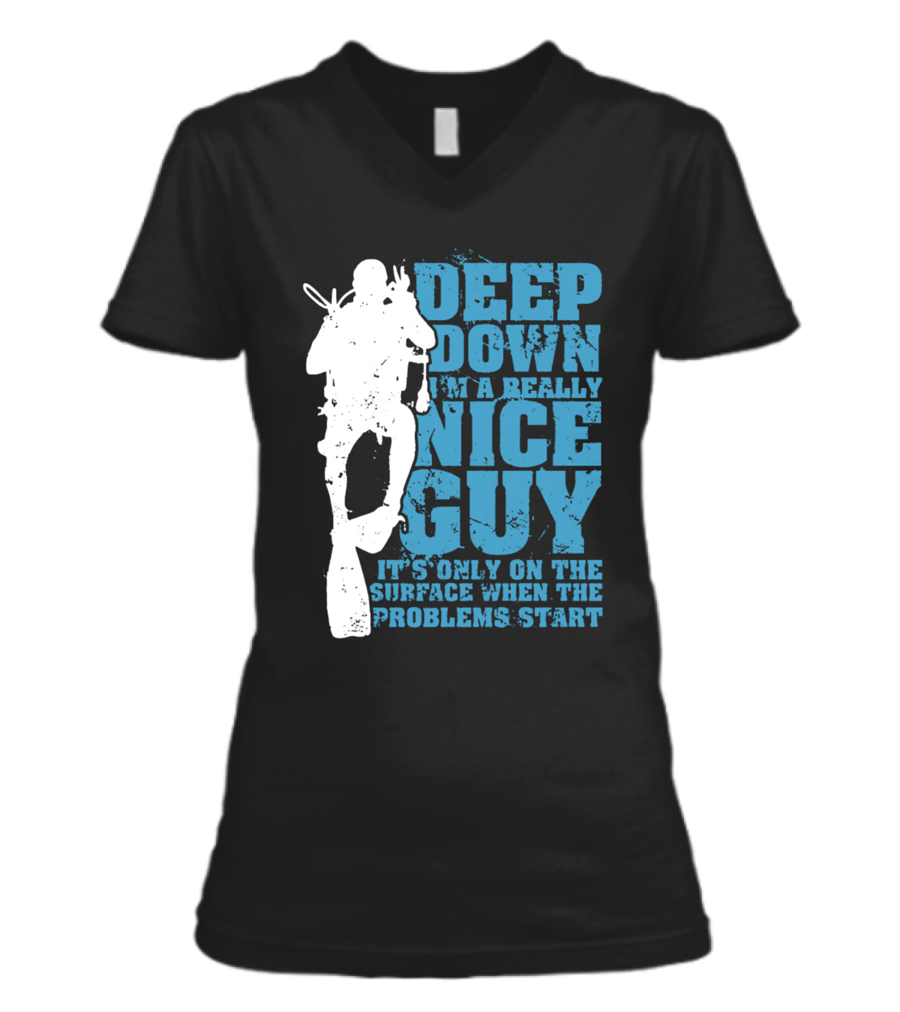 Scuba Diving (2) V-Neck Womens T-Shirt 